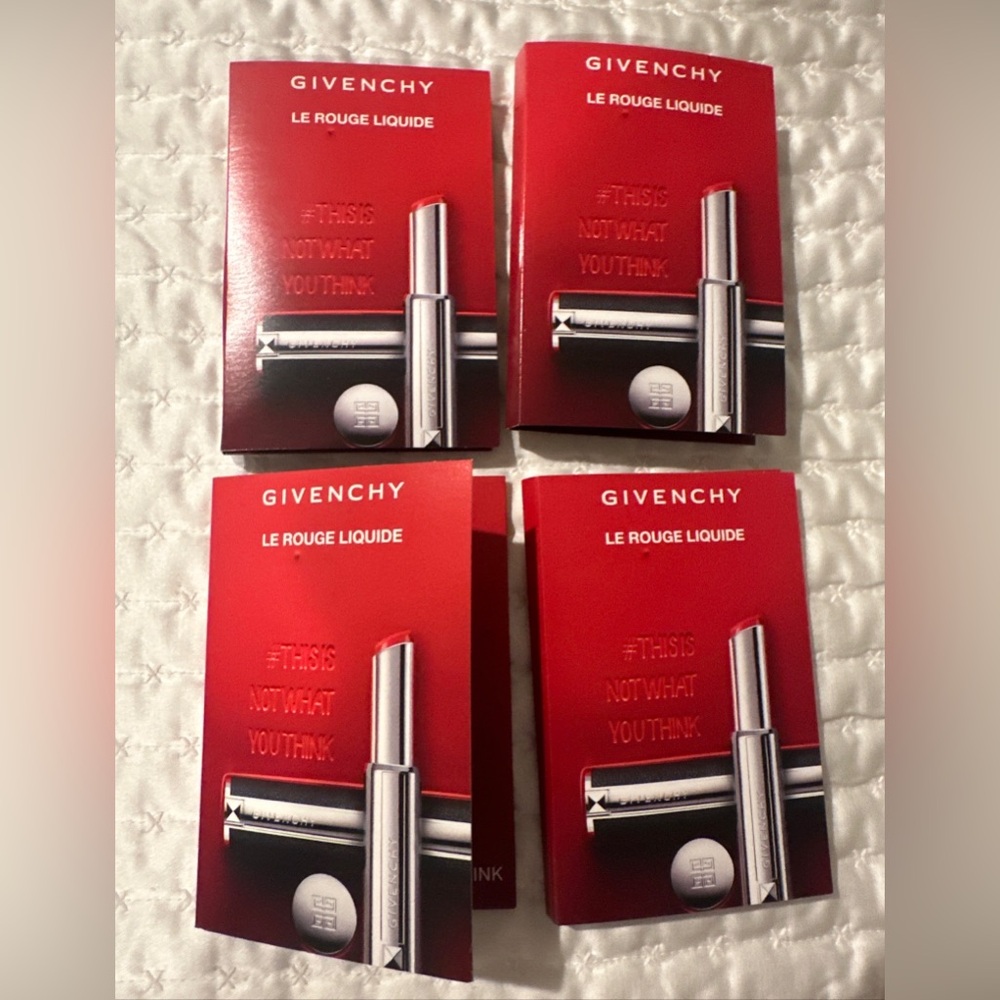 4 x Givenchy Le Rogue Liquide Couture Twist for Soft Matte Lips Blurring Sample